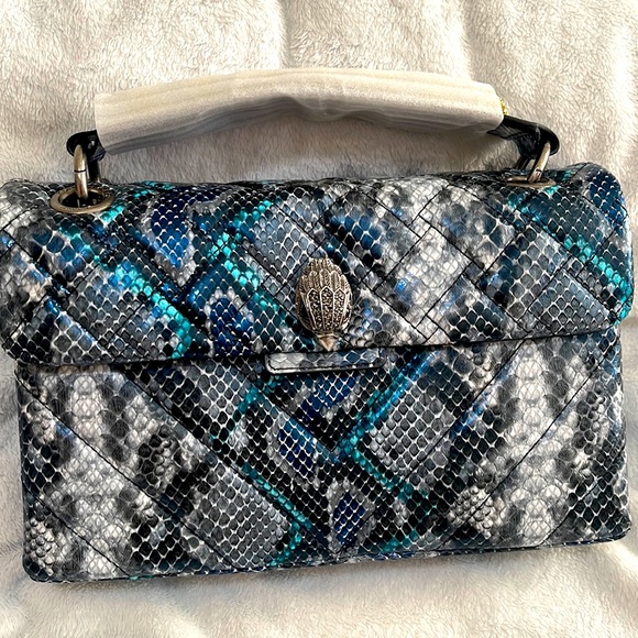 Kurt Geiger Handbags - Kurt Geiger Snake Print Leather Kensington X Bag